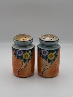 Vintage Japan Lusterware Floral Salt & Pepper